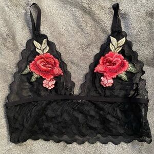 Rose lace bralette
